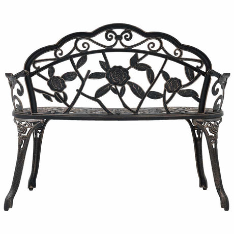 Vidaxl bistrobank 100 cm gietaluminium bronskleurig