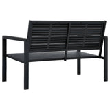 Vidaxl tuinbank hout-look 120 cm hdpe zwart