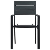 Vidaxl tuinstoelen 2 st hout-look hdpe zwart