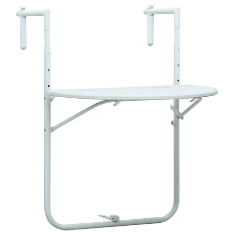Vidaxl balkontafel hangend 60x64x83,5 cm rattan-look kunststof wit