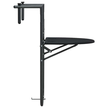 Vidaxl balkontafel hangend 60x64x83,5 cm rattan-look kunststof zwart