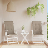 Vidaxl tuinstoelkussens 2 st hoge rug 120x50x3 cm stof taupe