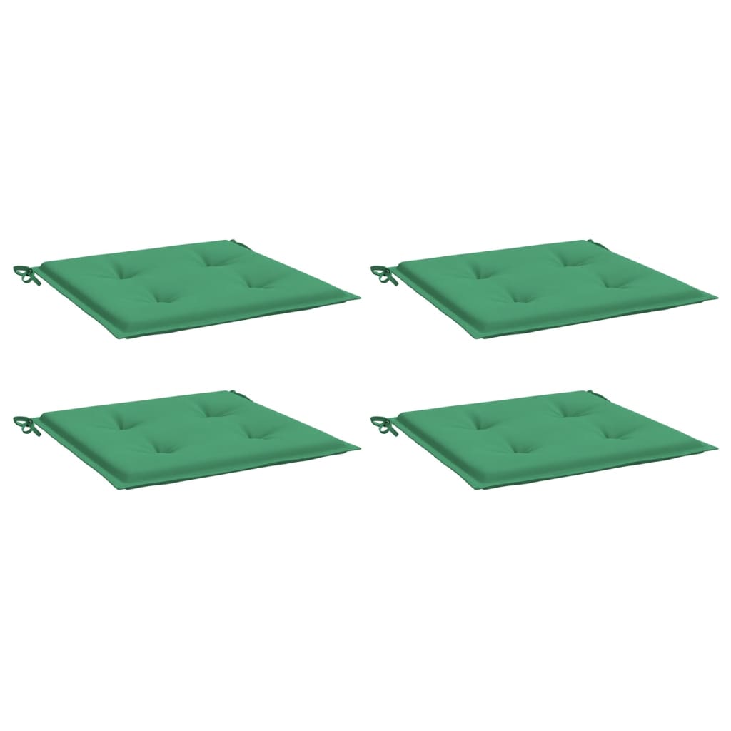 VidaXL Tuinstoelkussens 4 st 40x40x3 cm oxford stof groen