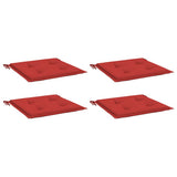 Vidaxl tuinstoelkussens 4 st 40x40x4 cm oxford stof rood