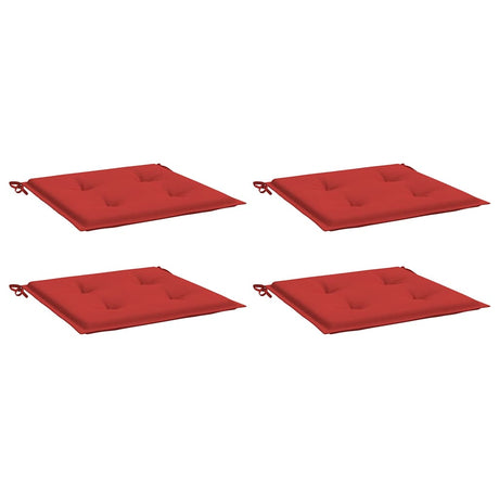 Vidaxl tuinstoelkussens 4 st 40x40x4 cm oxford stof rood