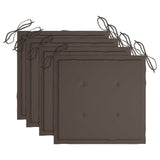 VidaXL Tuinstoelkussens 4 st 40x40x3 cm oxford stof taupe