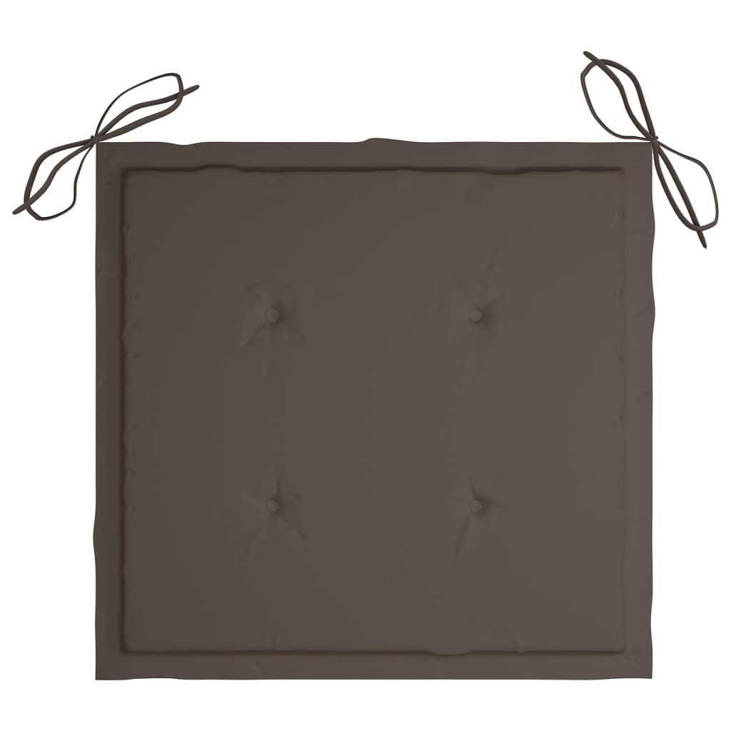 VidaXL Tuinstoelkussens 4 st 40x40x3 cm oxford stof taupe