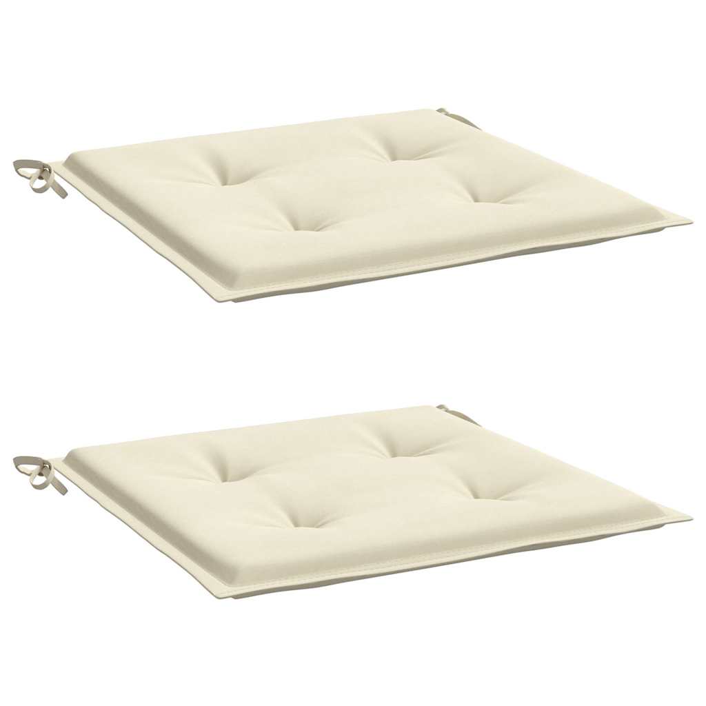 Vidaxl tuinstoelkussens 2 st 50x50x4 cm oxford stof crèmekleurig