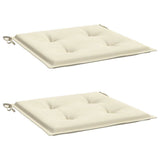 Vidaxl tuinstoelkussens 2 st 50x50x4 cm oxford stof crèmekleurig