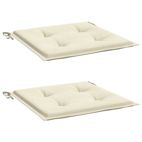 Vidaxl tuinstoelkussens 2 st 50x50x4 cm oxford stof crèmekleurig