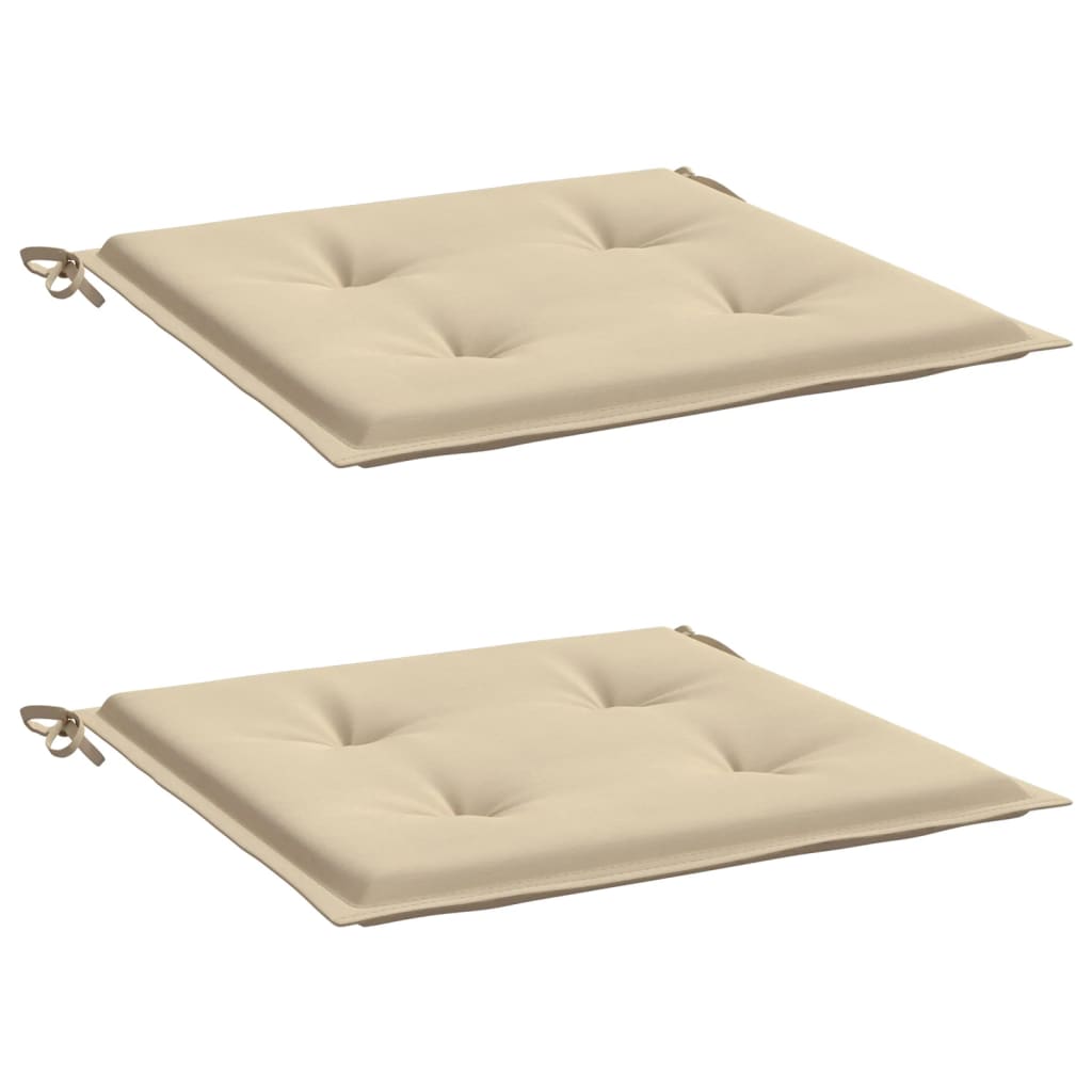 Vidaxl tuinstoelkussens 2 st 50x50x3 cm oxford stof beige