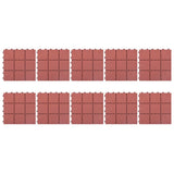 Vidaxl terrastegels 10 st 30,5x30,5 cm kunststof rood