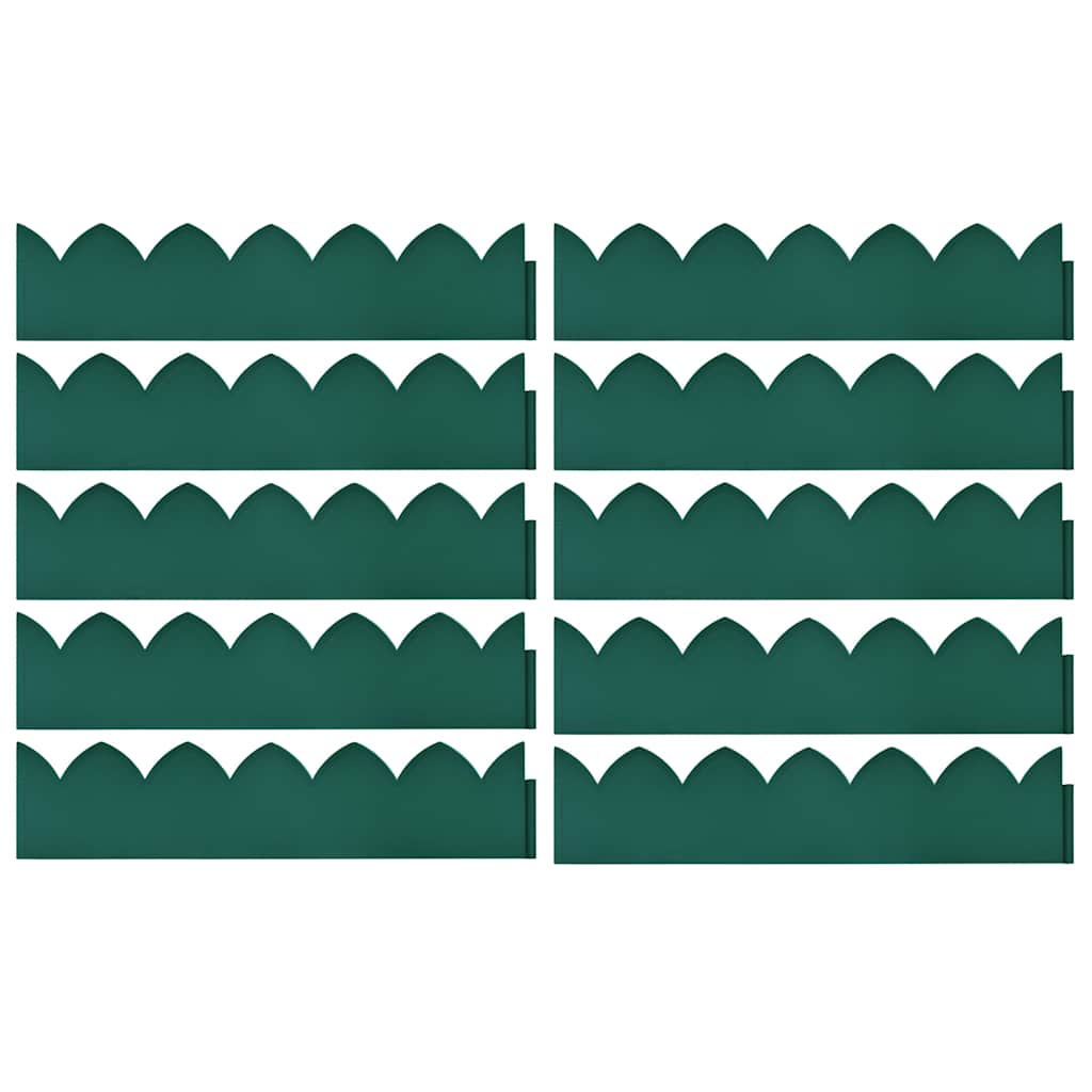 Vidaxl gazonranden 10 st 65x15 cm pp groen