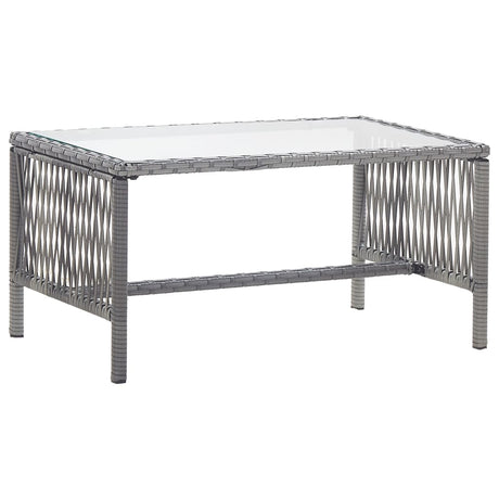 Vidaxl 4-delige loungeset met kussen poly rattan antraciet