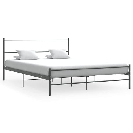 Vidaxl bedframe zonder matras metaal grijs 140x200 cm