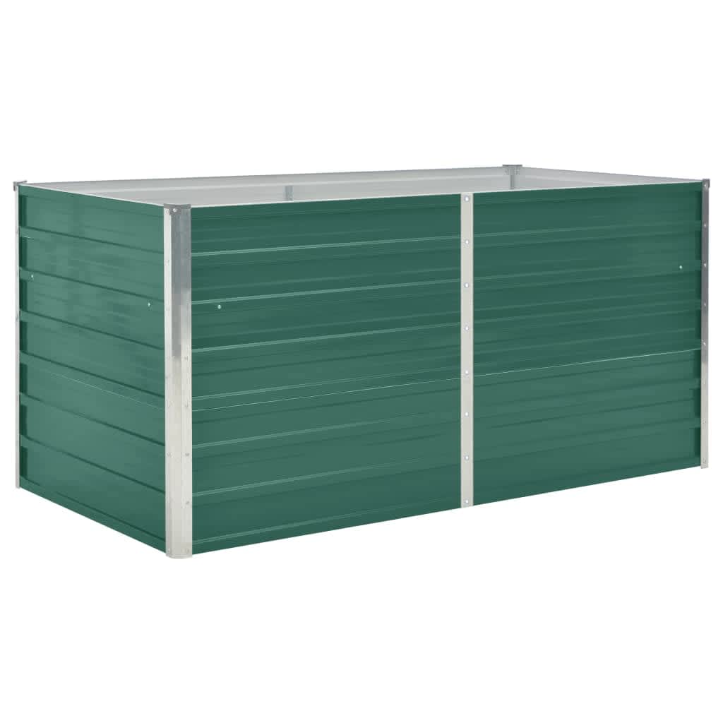 Vidaxl plantenbak verhoogd 160x80x77 cm gegalvaniseerd staal groen