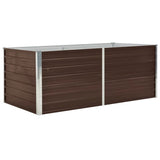 Vidaxl plantenbak verhoogd 160x80x45 cm gegalvaniseerd staal bruin