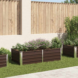 Vidaxl plantenbak verhoogd 160x80x45 cm gegalvaniseerd staal bruin