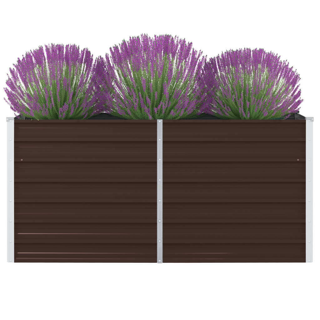 Vidaxl plantenbak verhoogd 160x80x45 cm gegalvaniseerd staal bruin