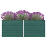 Vidaxl plantenbak verhoogd 160x80x45 cm gegalvaniseerd staal groen