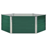 Vidaxl plantenbak verhoogd 129x129x46 cm gegalvaniseerd staal groen