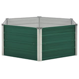 Vidaxl plantenbak verhoogd 129x129x46 cm gegalvaniseerd staal groen