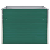 Vidaxl plantenbak verhoogd 100x100x77 cm gegalvaniseerd staal groen