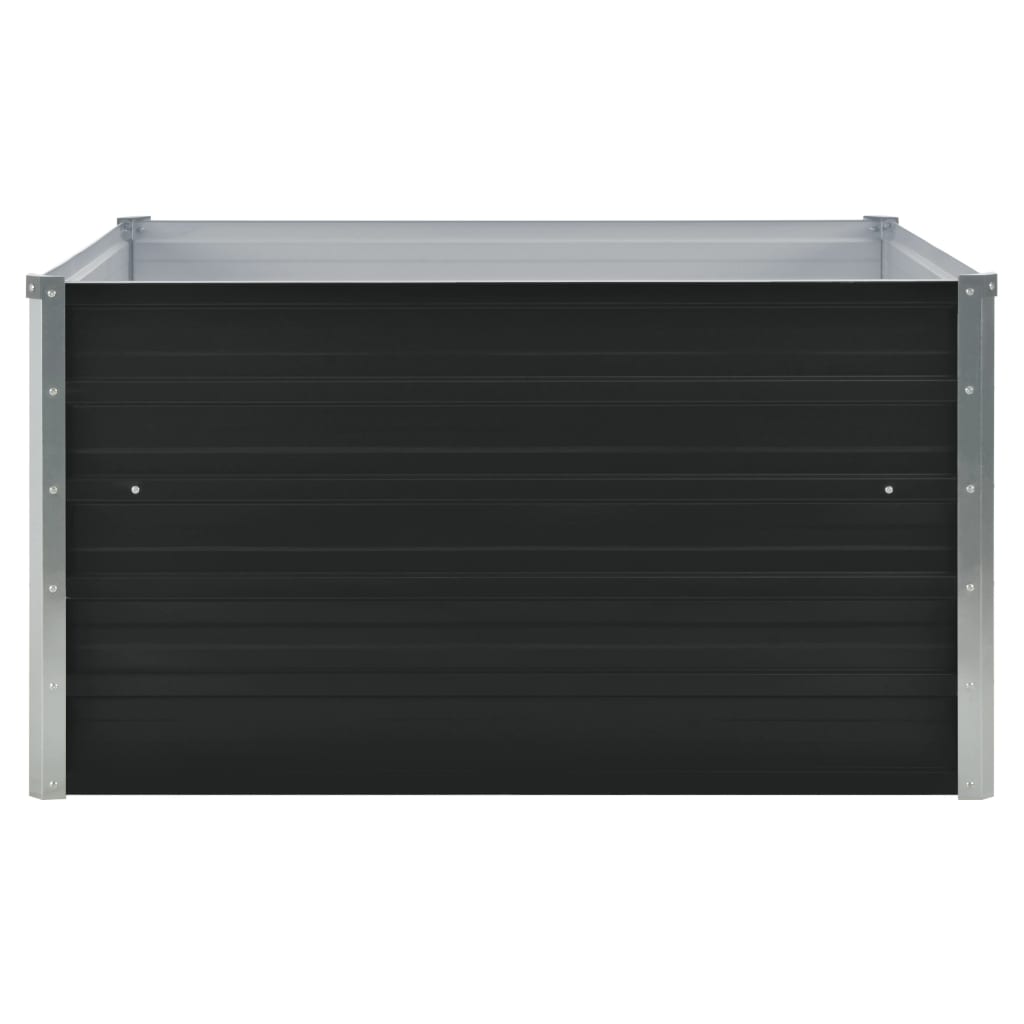 Vidaxl plantenbak verhoogd 100x100x45cm gegalvaniseerd staal antraciet