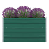 Vidaxl plantenbak verhoogd 100x100x45 cm gegalvaniseerd staal groen