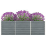 Vidaxl plantenbak verhoogd 240x40x77 cm gegalvaniseerd staal grijs
