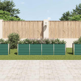 Vidaxl plantenbak verhoogd 320x40x77 cm gegalvaniseerd staal groen