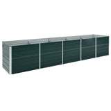 Vidaxl plantenbak verhoogd 400x80x77 cm gegalvaniseerd staal groen