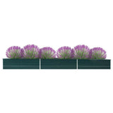 Vidaxl plantenbak verhoogd 480x80x45 cm gegalvaniseerd staal groen