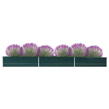 Vidaxl plantenbak verhoogd 480x80x45 cm gegalvaniseerd staal groen