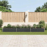 Vidaxl plantenbak verhoogd 480x80x45 cm gegalvaniseerd staal antraciet