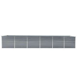 Vidaxl plantenbak verhoogd 480x80x77 cm gegalvaniseerd staal grijs