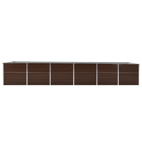 Vidaxl plantenbak verhoogd 480x80x77 cm gegalvaniseerd staal bruin