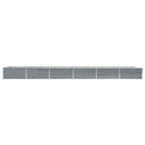 Vidaxl plantenbak verhoogd 600x80x45 cm gegalvaniseerd staal grijs