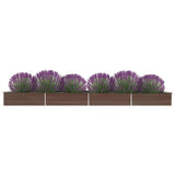 Vidaxl plantenbak verhoogd 600x80x45 cm gegalvaniseerd staal bruin