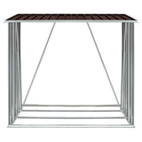 Vidaxl haardhoutschuur 163x83x154 cm gegalvaniseerd staal bruin