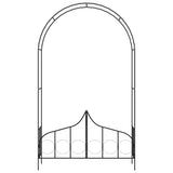Vidaxl tuinboog met hek 138x40x238 cm ijzer zwart