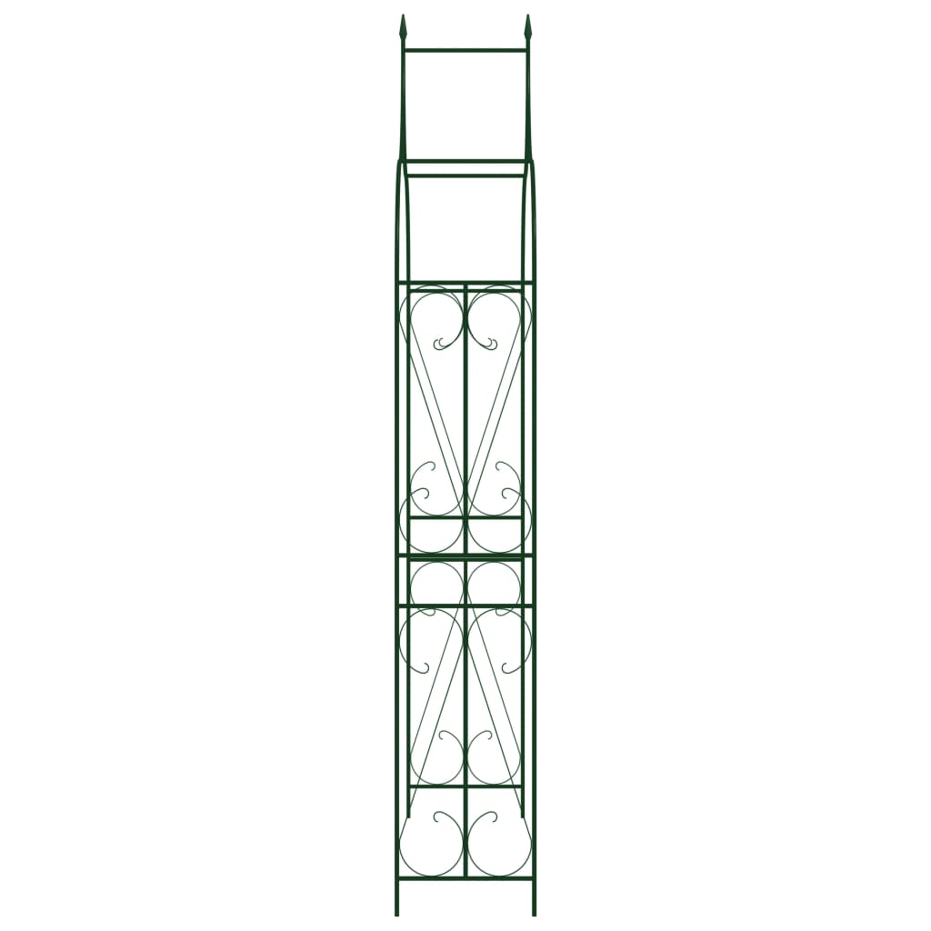 VidaXL Tuinboog 120x38x258 cm ijzer donkergroen