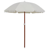 Vidaxl parasol met stalen paal 180 cm zandkleurig