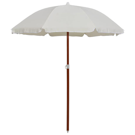 Vidaxl parasol met stalen paal 180 cm zandkleurig