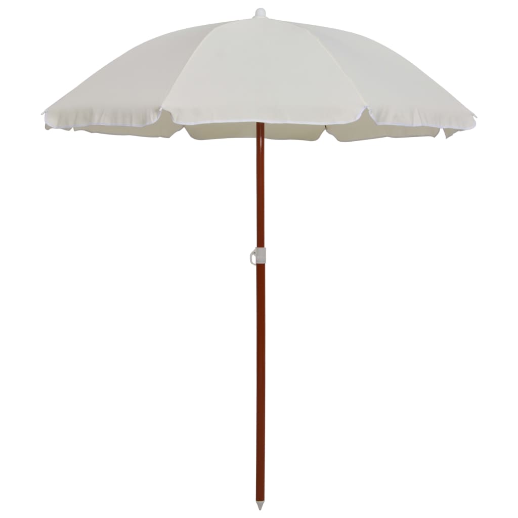 VidaXL Parasol met stalen paal 180 cm zandkleurig