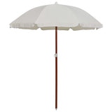 VidaXL Parasol met stalen paal 180 cm zandkleurig