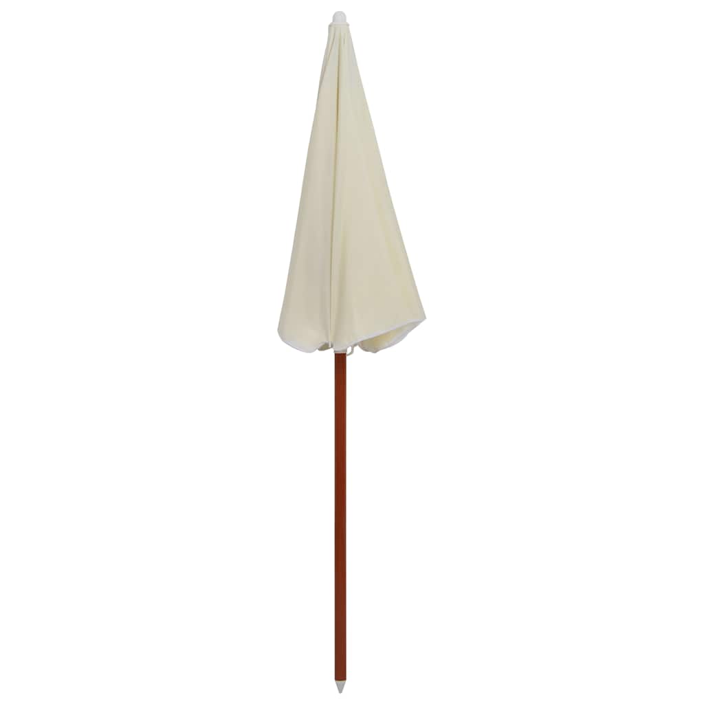 Vidaxl parasol met stalen paal 180 cm zandkleurig