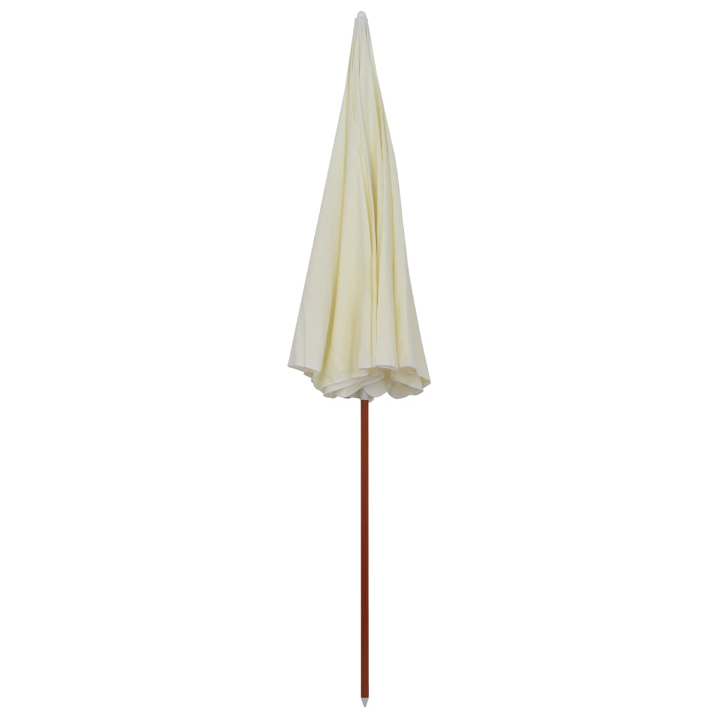 Vidaxl parasol met stalen paal 300 cm zandkleurig