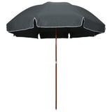 Vidaxl parasol met stalen paal 300 cm antracietkleurig