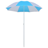 VidaXL Strandparasol -tent 180 cm stof blauw en wit